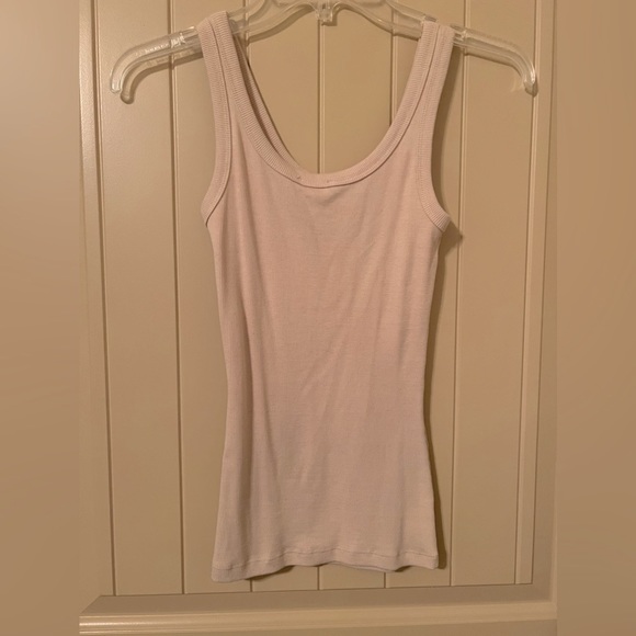 Bebe Sport Logo Tank Top Swarovski Crystals Cream Beige Small - Picture 3 of 3